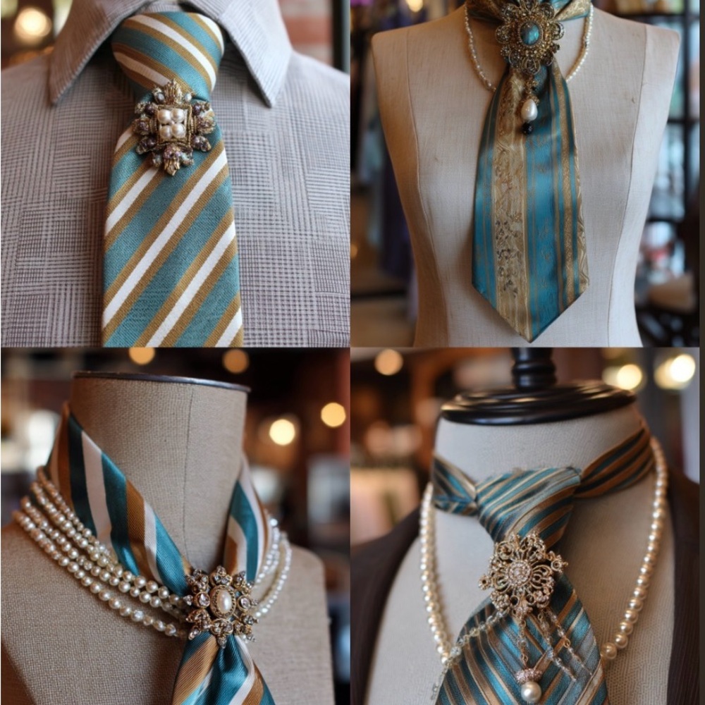 Ralph Marlin Blue and Black Piano Key Necktie - Picture 12 of 12